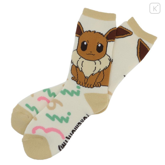 Japan Pokemon Crew Socks - Eevee : Warm Room Socks - 1