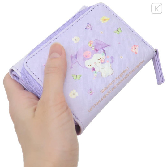 Japan Sanrio Trifold Wallet - Kuromi : Flower - 2