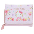 Japan Sanrio Trifold Wallet - Hello Kitty : Flower - 1