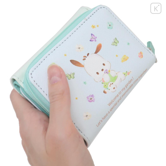 Japan Sanrio Trifold Wallet - Pochacco : Flower - 2