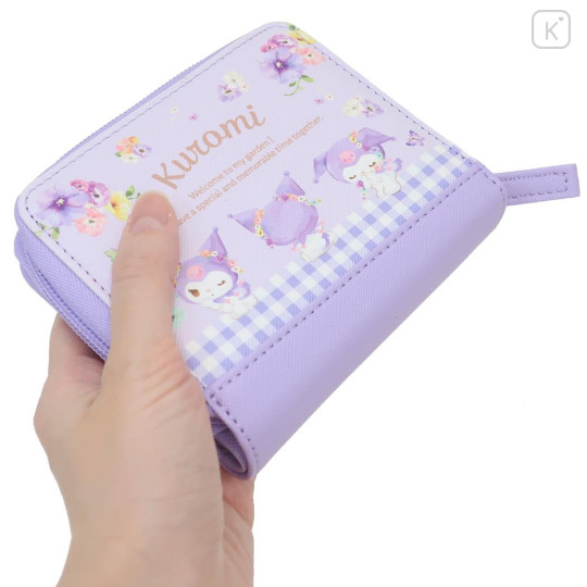 Japan Sanrio Bifold Wallet - Kuromi : Flower - 2