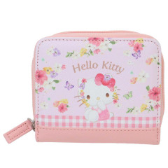 Japan Sanrio Bifold Wallet - Hello Kitty : Flower