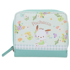 Japan Sanrio Bifold Wallet - Pochacco : Flower