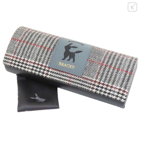 Japan Pokemon Glasses Case - Eevee : Blacky Glen Gingham - 1