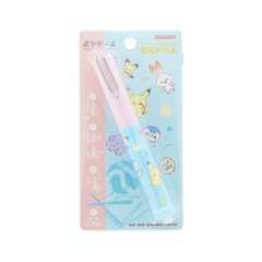 Japan Pokemon Stickle Portable Compact Scissors - Pocket Monster : Pokepeace Blue Pink