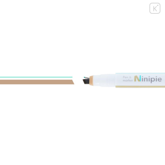 Japan Pokemon Ninipie Color Pen & Highlighter - Rowlet : Pokepeace Brown Green - 3