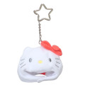 Japan Sanrio Fluffy Keychain - Hello Kitty : Costume Head - 1