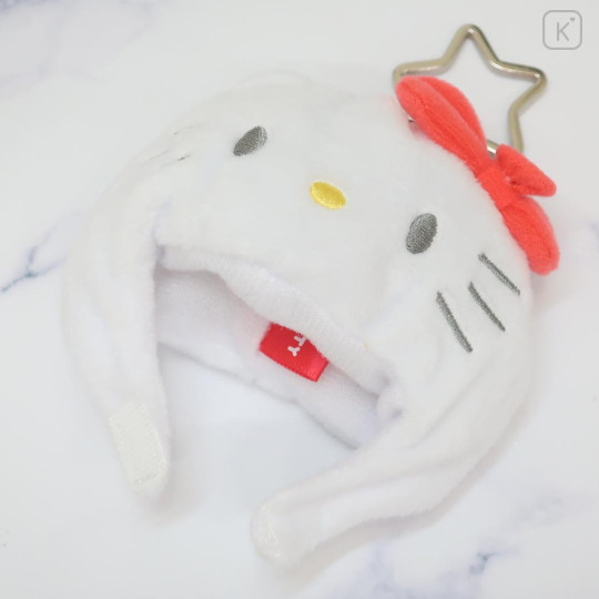 Japan Sanrio Fluffy Keychain - Hello Kitty : Costume Head - 3