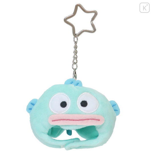 Japan Sanrio Fluffy Keychain - Hangyodon : Costume Head - 1