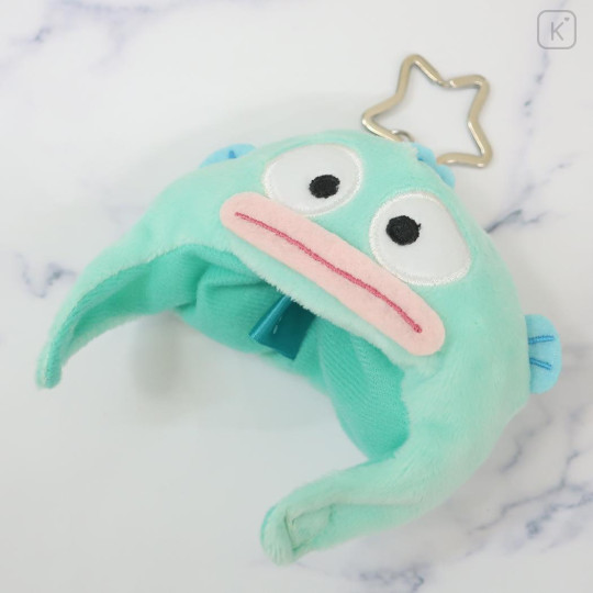 Japan Sanrio Fluffy Keychain - Hangyodon : Costume Head - 3