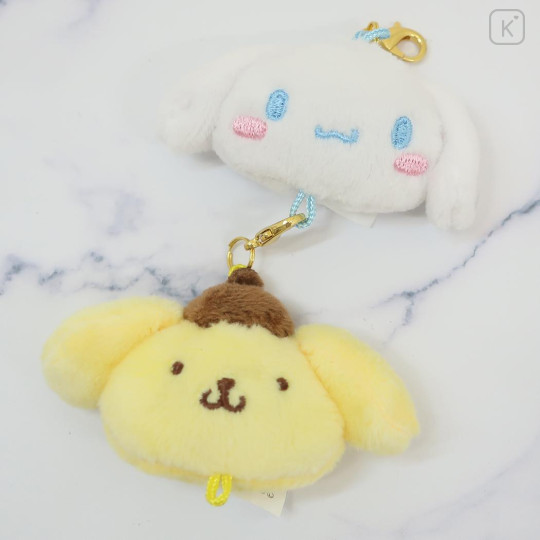 Japan Sanrio Connectable Fluffy Keychain - Pompompurin - 3