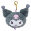 Japan Sanrio Connectable Fluffy Keychain - Kuromi - 1