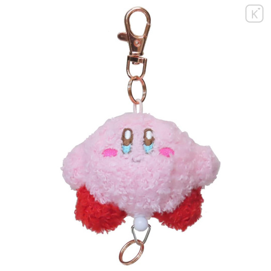 Japan Kirby Plush Mascot Retractable Reel Keychain - Kirby : Smile - 1