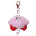 Japan Kirby Plush Mascot Retractable Reel Keychain - Kirby : Smile - 1