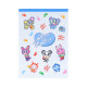 Japan Angel Blue A6 Notepad - Characters White
