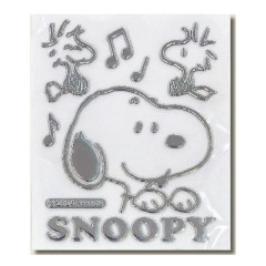 Japan Peanuts Emblem Deco Sticker - Snoopy & Woodstock : Happy Music
