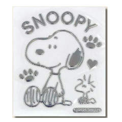 Japan Peanuts Emblem Deco Sticker - Snoopy & Woodstock : Sitting Love