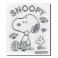 Japan Peanuts Emblem Deco Sticker - Snoopy & Woodstock : Sitting Love - 1