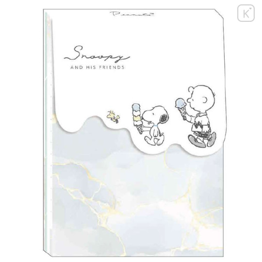Japan Peanuts A6 Notepad - Snoopy & Woodstock : Watercolor Ice Cream - 1