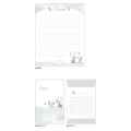 Japan Peanuts Letter Set With Die-cut Case - Snoopy & Woodstock : Watercolor Ice Cream - 2