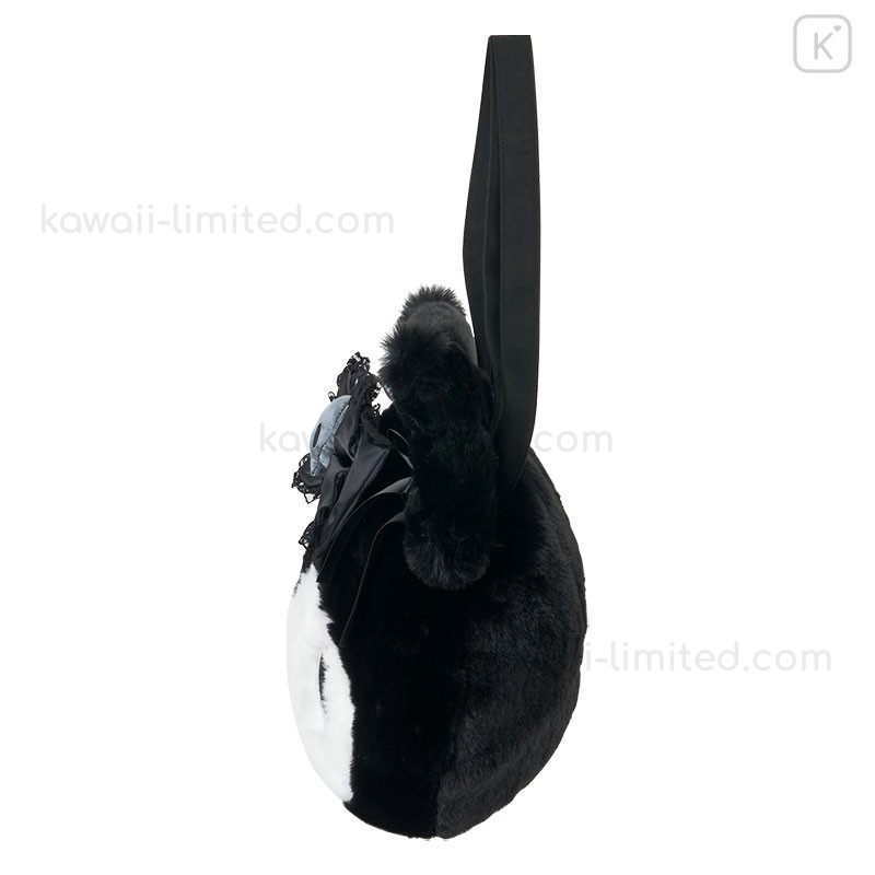 Japan Sanrio Original Face-shaped Tote Bag - Kuromi : Midnight