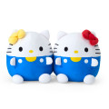 Japan Sanrio Original Pair Mini Cushion - Hello Kitty & Hello Mimmy - 1