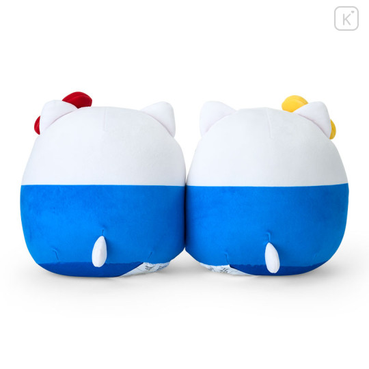 Japan Sanrio Original Pair Mini Cushion - Hello Kitty & Hello Mimmy - 2