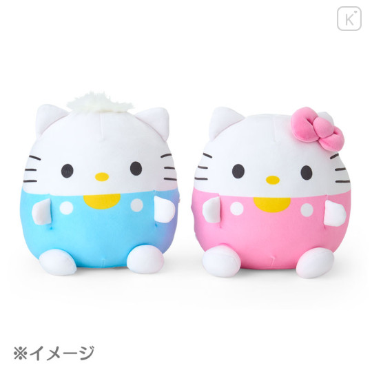 Japan Sanrio Original Pair Mini Cushion - Hello Kitty & Hello Mimmy - 3