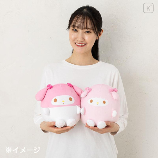 Japan Sanrio Original Pair Mini Cushion - Hello Kitty & Hello Mimmy - 6