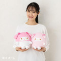 Japan Sanrio Original Pair Mini Cushion - Hello Kitty & Hello Mimmy - 6
