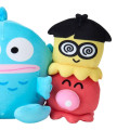 Japan Sanrio Original Pair Mini Cushion - Hangyodon - 5