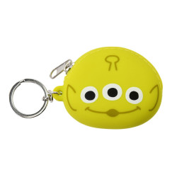 Japan Disney Store Silicone Mini Pouch Keychain - Toy Story Little Green Men Aliens : Key chain Fes