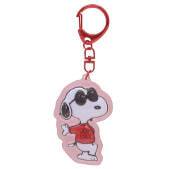 Japan Peanuts 3D Keychain - Snoopy : Joe Cool Pink