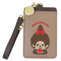 Japan Monchhichi Pass Case Card Holder & Reel - Girl Embroidery - 1