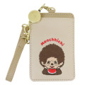 Japan Monchhichi Pass Case Card Holder & Reel - Boy Embroidery - 1
