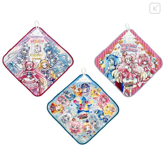 Japan Wonderful PreCure Hand Towel with Loop Set - All Stars - 1