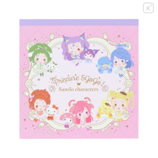 Japan Sanrio × Yes! PreCure 5 GoGo! Square Memo Pad - Characters Pink - 1