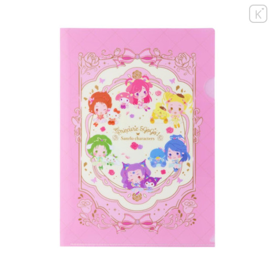 Japan Sanrio × Yes! PreCure 5 GoGo! A4 Clear File Folder - Characters Pink - 1