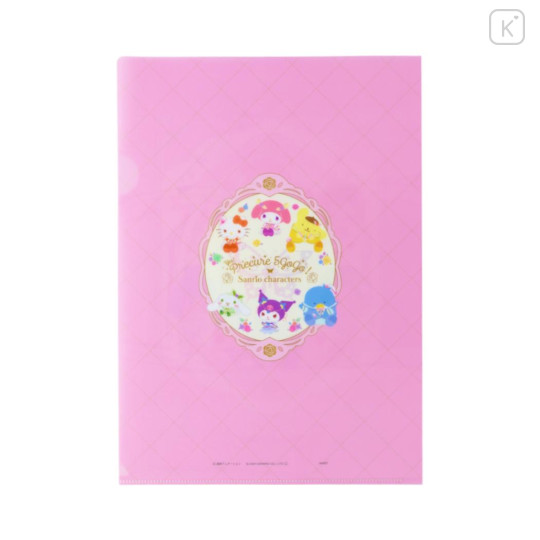 Japan Sanrio × Yes! PreCure 5 GoGo! A4 Clear File Folder - Characters Pink - 2