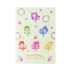 Japan Sanrio × Yes! PreCure 5 GoGo! A4 Clear File Folder - Characters Beige