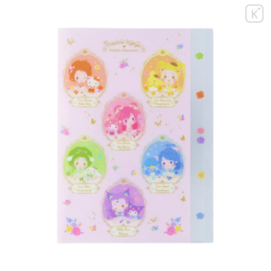 Japan Sanrio × Yes! PreCure 5 GoGo! 5 Pockets A4 Index File Holder - Characters Pink - 1