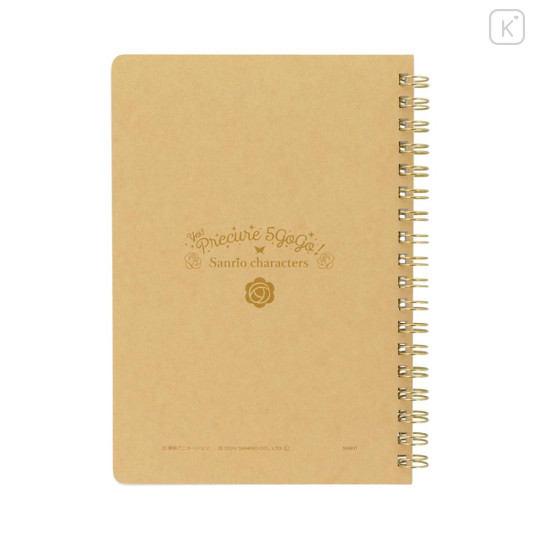 Japan Sanrio × Yes! PreCure 5 GoGo! B6 Ring Notebook - Characters Beige - 2