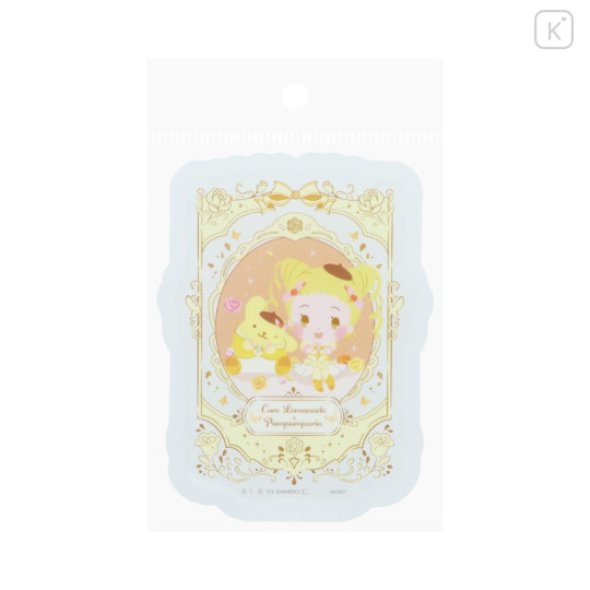 Japan Sanrio × Yes! PreCure 5 GoGo! Vinyl Sticker - Pompompurin & Cure Lemonade Kasugano Urara - 3