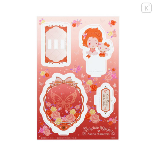 Japan Sanrio × Yes! PreCure 5 GoGo! Acrylic Stand - Hello Kitty & Cure Rouge Natsuki Rin - 1