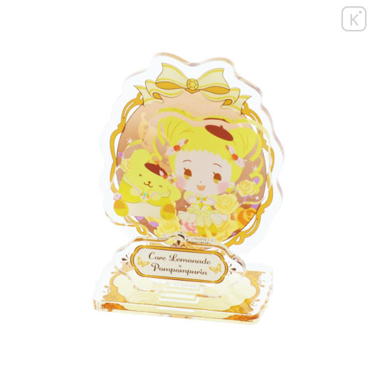 Japan Sanrio × Yes! PreCure 5 GoGo! Acrylic Stand - Pompompurin & Cure Lemonade Kasugano Urara - 2