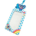 Japan Angel Blue Pass Case Card Holder - Blue Plaid Rainbow - 2