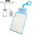 Japan Angel Blue Pass Case Card Holder - Blue Plaid Rainbow - 3