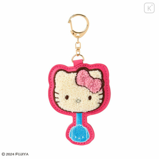 Japan Sanrio × Fujiya Chocolate Sagara Embroidered Keychain - Hello Kitty - 1