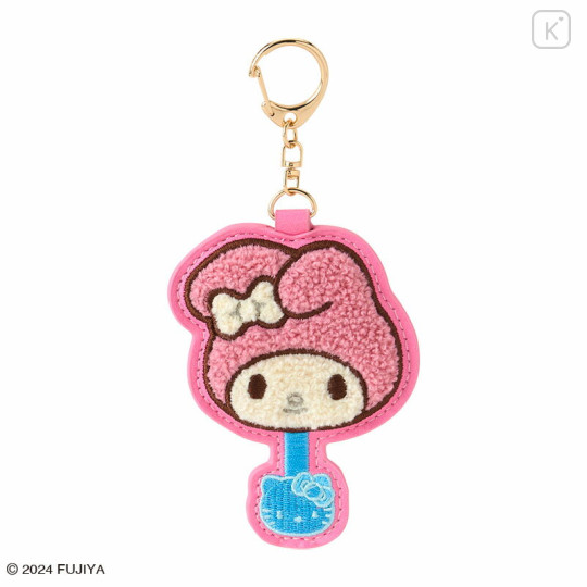 Japan Sanrio × Fujiya Chocolate Sagara Embroidered Keychain - My Melody - 1