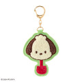 Japan Sanrio × Fujiya Chocolate Sagara Embroidered Keychain - Pochacco - 1